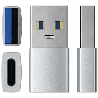  Адаптер Satechi ST-TAUCS USB Type-A to Type-C Adapter Silver 