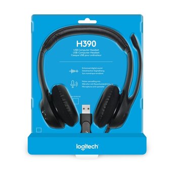  Наушники проводные LOGITECH H390 (981-001286) белый 