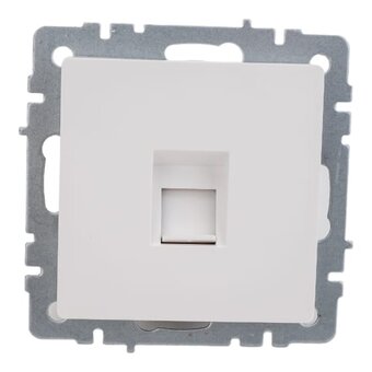  Розетка компьютерная IEK Brite BR-K10-1-K01 RJ45 кат.5e рк10-брб белый 