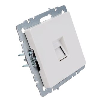  Розетка компьютерная IEK Brite BR-K10-1-K01 RJ45 кат.5e рк10-брб белый 