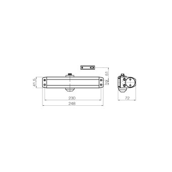  Доводчик DOORLOCK DL180A BC (75538) size 1-6/7 серебристый 