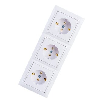  Розетка Bylectrica Стиль (РС16-354) 3-местная СУ белый 