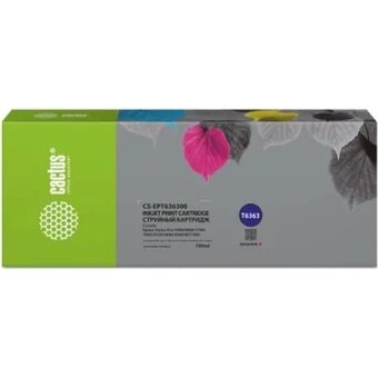  Картридж струйный Cactus CS-EPT636300 T6363 пурпурный 700мл для Epson Stylus PRO 7700/7890/7900/9700 