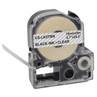 Картридж ленточный Cactus CS-LK5TBN черный для Epson LW400/LW700/LW600P/LW1000P/K400/Z700/Z900 