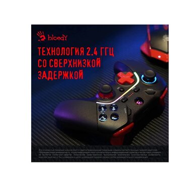  Геймпад A4Tech GPW70 Sports черный (GPW70 Sports Black) USB Беспроводной виброотдача обратная связь 