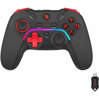  Геймпад A4Tech GPW70 Sports черный (GPW70 Sports Black) USB Беспроводной виброотдача обратная связь 