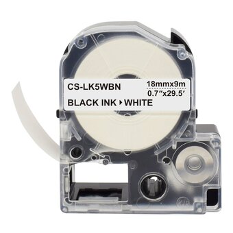  Картридж ленточный Cactus CS-LK5WBN черный для Epson LW300/LW400/LW700/LW600P/LW1000P 