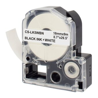  Картридж ленточный Cactus CS-LK5WBN черный для Epson LW300/LW400/LW700/LW600P/LW1000P 