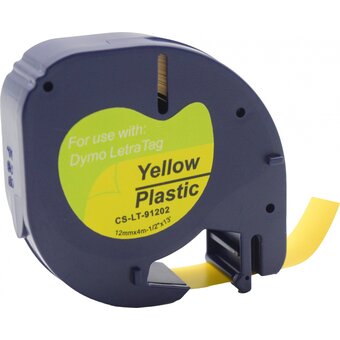  Картридж ленточный Cactus CS-LT-91202 91202 для Dymo Letra Tag LT-100H 