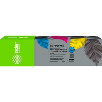 Картридж струйный Cactus CS-F6V17AE №123 черный 9мл для HP HP DeskJet 2130 