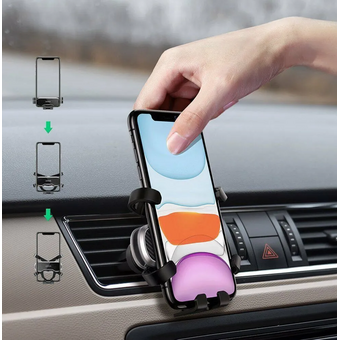  Автодержатель UGREEN LP228 80871 Gravity Phone Holder for Car with Hook Black 