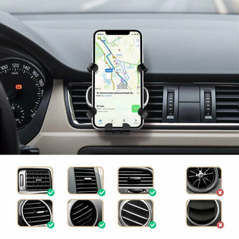  Автодержатель UGREEN LP228 80871 Gravity Phone Holder for Car with Hook Black 