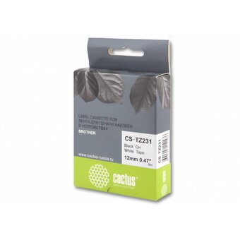  Картридж ленточный Cactus CS-TZ231 TZe-231 черный для Brother 1010/1280/1280VP/2700VP 