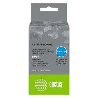  Картридж ленточный Cactus CS-M21-500499 черный для Brady BMP21-PLUS, BMP21-LAB 