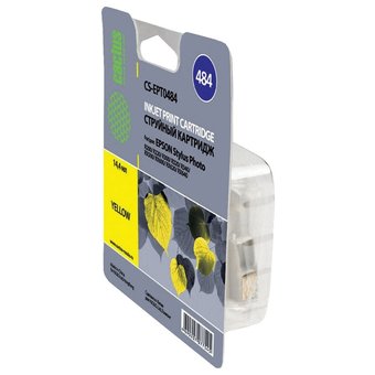  Картридж струйный Cactus CS-EPT0484 желтый для Epson Stylus Photo R200/R220 (14,4ml) 