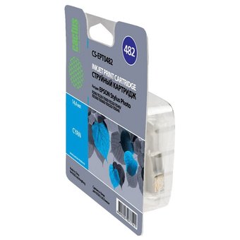  Картридж струйный Cactus CS-EPT0482 голубой для Epson Stylus Photo R200/ R220/ R300/ R320/ R340 (16m 