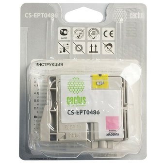  Картридж струйный Cactus CS-EPT0486 светло-пурпурный для Epson Stylus Photo R200/ R220/ R300 (14,4ml 