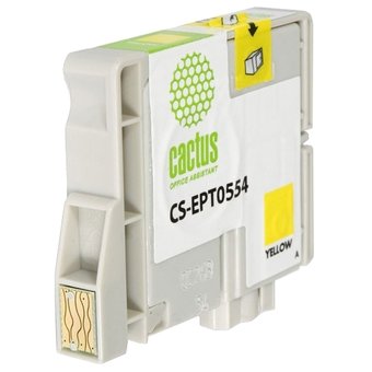 Картридж струйный Cactus CS-EPT0554 желтый для Epson Stylus RX520/Stylus Photo R240 (10ml) 