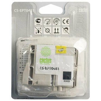  Картридж струйный Cactus CS-EPT0481 черный для Epson Photo R200 R220 R300 R320 (14,4ml) 