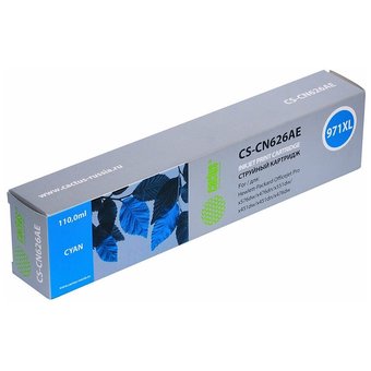  Картридж струйный Cactus CS-CN626AE 971XL голубой для HP Officejet Pro X476dw/X576dw/X451dw (113ml) 