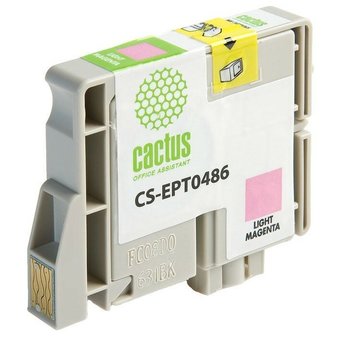  Картридж струйный Cactus CS-EPT0486 светло-пурпурный для Epson Stylus Photo R200/ R220/ R300 (14,4ml 