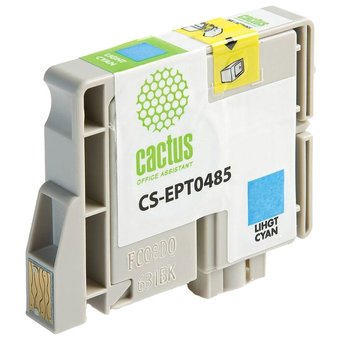  Картридж струйный Cactus CS-EPT0485 светло-голубой для Epson Stylus Photo R200/ R220/ R300 (14,4ml) 