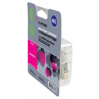  Картридж струйный Cactus CS-EPT0483 пурпурный для Epson Stylus Photo R200/ R220/ R300 (14,4ml) 