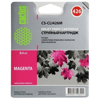 Картридж струйный Cactus CS-CLI426M пурпурный для Canon MG5140 5240 6140 8140 MX884 (8,2ml) 