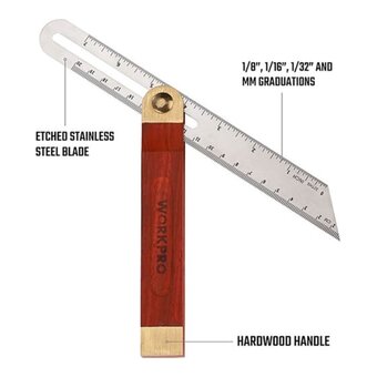  Малка угломер Workpro WP264006 деревянная ручка 230мм 