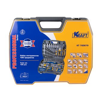  Набор инструментов KRAFT KT 700679 1/2 Dr и 1/4 Dr 120 предметов 