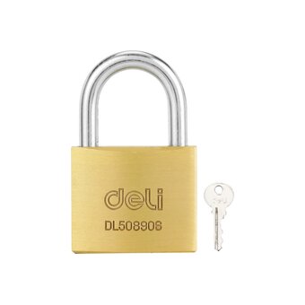  Замок навесной Deli DL508906 латунный, 50мм 