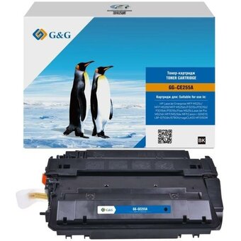  Картридж лазерный G&G GG-CE255A черный 6000стр для HP LJ Enterprise MFP M525c/P3015n/LJ Pro M521dn MFP/M521dw MFP 