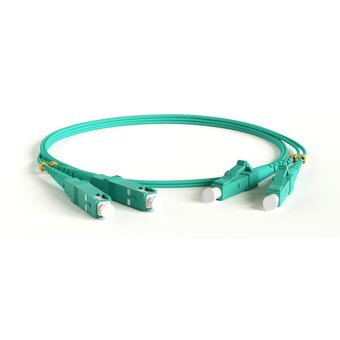  Патч-корд HYPERLINE FC-D2-503-LC/PR-SC/PR-H-2M-LSZH-AQ волоконно-оптический 2 м 