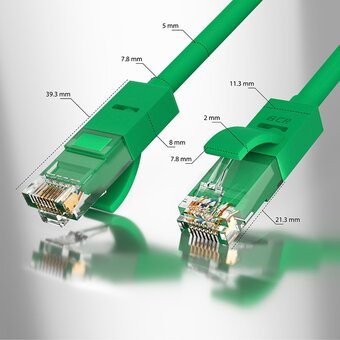  Патч-корд Greenconnect GCR-LNC05-1.0m прямой 1.0m, UTP кат.5e, зеленый 