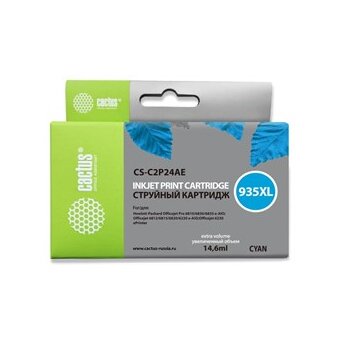  Картридж струйный Cactus CS-C2P24AE №935XL голубой 14.6мл для HP DJ Pro 6230/6830 