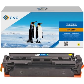  Картридж лазерный G&G GG-C055HY 055H желтый 5900стр для Canon LBP663Cdw/LBP664Cx/MF746Cx/MF742Cdw/MF744Cdw 