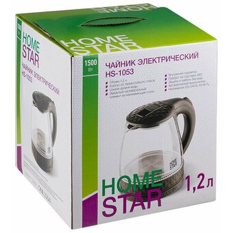  Электрочайник HOMESTAR HS-1053 черный 