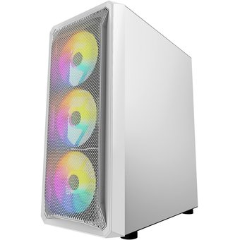  Корпус Powercase CMIZW-L4 Mistral Z4 White, Tempered Glass, Mesh, 4x 120mm 5-color LED fan, белый, ATX (CMIZW-L4) 