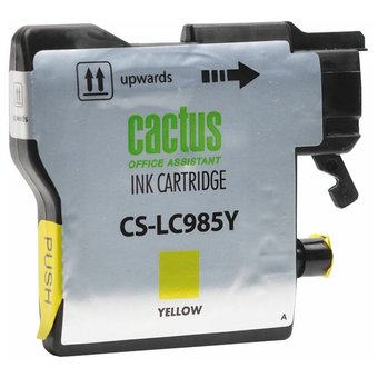  Картридж струйный Cactus CS-LC985Y желтый для Brother DCPJ315W/DCPJ515W (15ml) 