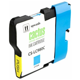  Картридж струйный Cactus CS-LC980C голубой для Brother DCP-145C/165C MFC-250C/290C (16ml) 