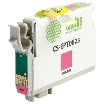  Картридж струйный Cactus CS-EPT0823 пурпурный для Epson Stylus Photo R270/290/RX590 (11,4ml) 