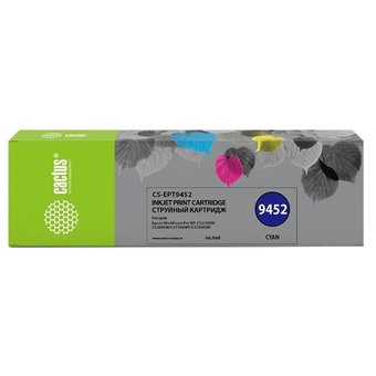  Картридж струйный Cactus CS-EPT9452 голубой (66мл) для Epson WF-C5290DW/C5790DW 