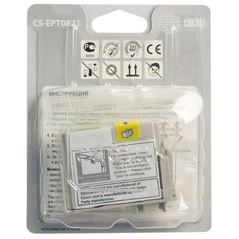  Картридж струйный Cactus CS-EPT0821 черный для Epson Stylus Photo R270/290/RX590 (11,4ml) 