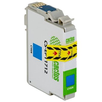  Картридж струйный Cactus CS-EPT1712 голубой для Epson Expression Home XP-33/103/203/207/303 (10ml) 