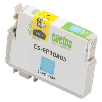  Картридж струйный Cactus CS-EPT0805 светло-голубой для Epson Stylus Photo P50 (11,4ml) 
