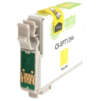  Картридж струйный Cactus CS-EPT1294 желтый для Epson Stylus Office B42/BX305/BX305F (10ml) 