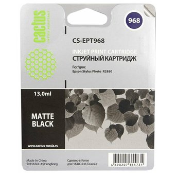  Картридж струйный Cactus CS-EPT968 черный матовый для Epson Stylus Photo R2880 (13ml) 