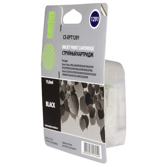  Картридж струйный Cactus CS-EPT1291 черный для Epson Stylus Office B42/BX305/BX305F (15ml) 
