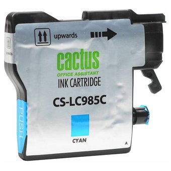  Картридж струйный Cactus CS-LC985C голубой для Brother DCPJ315W/DCPJ515W (15ml) 
