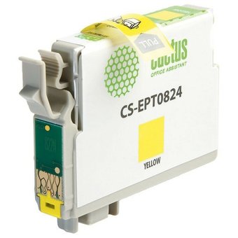 Картридж струйный Cactus CS-EPT0824 CS-EPT0824 желтый для Epson Stylus Photo R270/290/RX590 (11,4ml) 